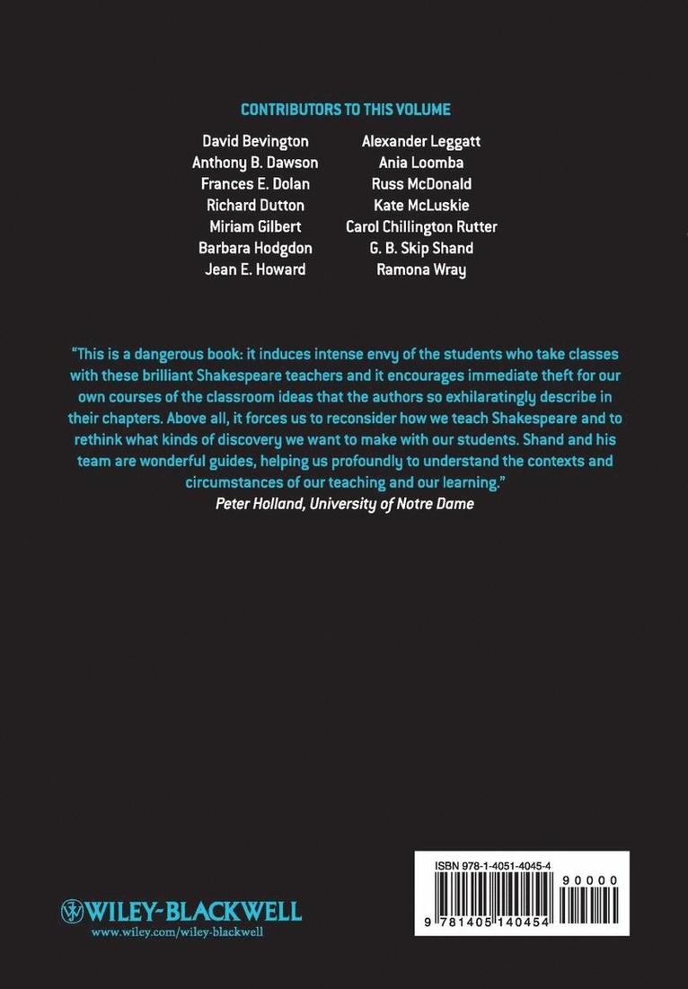 Teaching Shakespeare