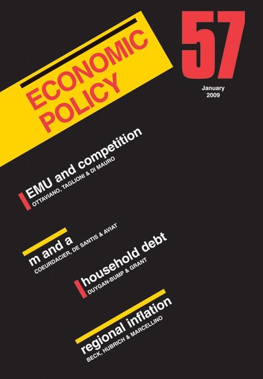 Menil de Menil, Georges De Menil, Richard Portes, Hans-Werner Sinn, Tullio Jappelli, Philip Lane, Philippe Martin, Jan Van Ours - Economic Policy 57, Häftad