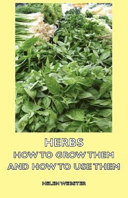Helen Webster - Herbs - How to Grow Them and How to Use Them, Häftad
