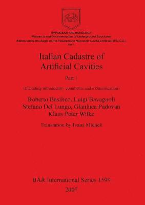 Italian Cadastre of Artificial Cavities Part 1 1
