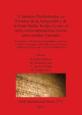 bokomslag II Jornadas Predoctorales en Estudios en la Antigüedad y la Edad Media