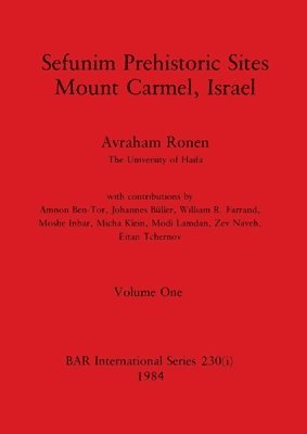 bokomslag Sefunim Prehistoric Sites Mount Carmel, Israel, Volume i