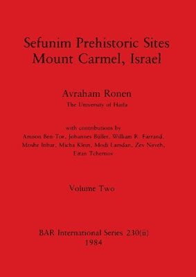 Avraham Ronen - Sefunim Prehistoric Sites Mount Carmel, Israel, Volume ii, Häftad