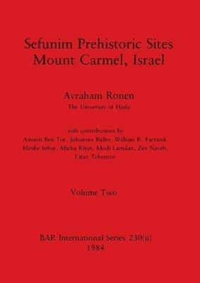 bokomslag Sefunim Prehistoric Sites Mount Carmel, Israel, Volume ii