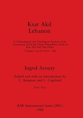 bokomslag Ksar Akil Lebanon, Part i