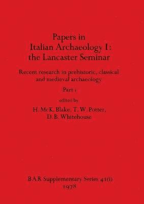 bokomslag Papers in Italian Archaeology I