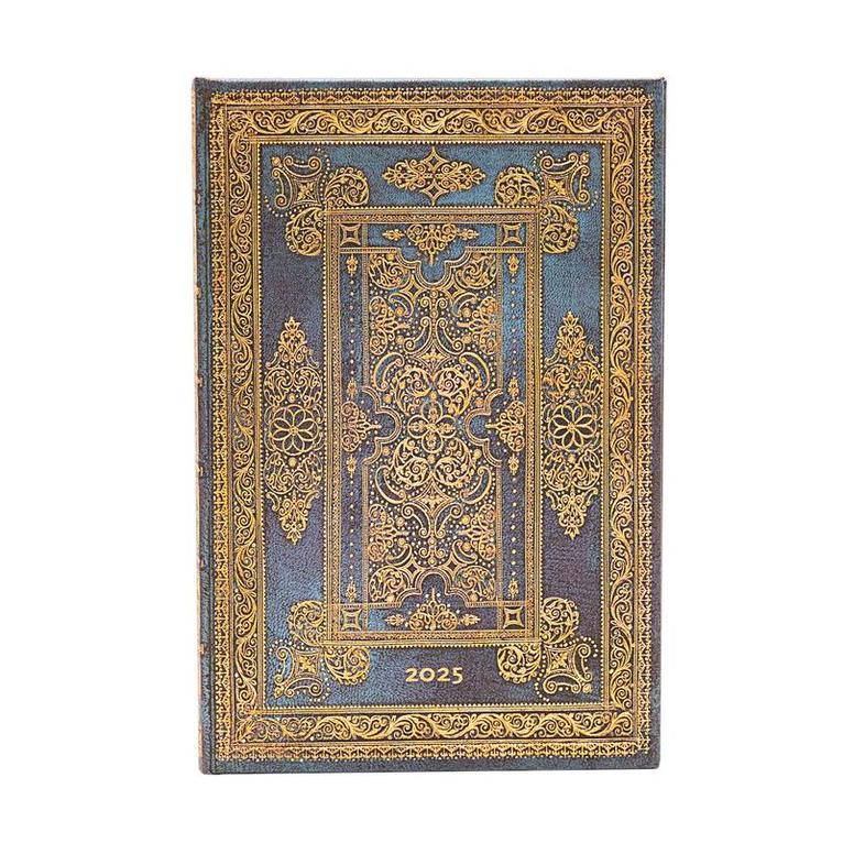 Kalender 2025 Paperblanks Mini  horisontal- Blue Luxe 1