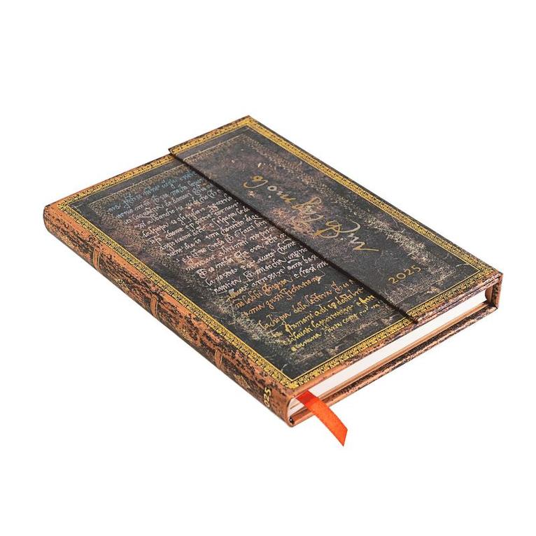Kalender 2025 Paperblanks Midi VpU horisontal - Michelangelo Handwriting, Övrigt