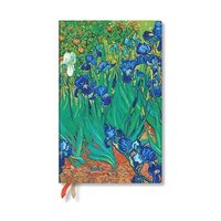 bokomslag Van Gogh's Irises Maxi 12-month Horizontal Softcover Flexi Dayplanner 2025 (Elastic Band Closure)