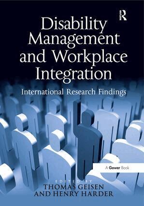 Henry G. Harder, Thomas Geisen - Disability Management and Workplace Integration, Inbunden