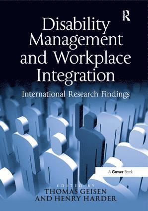Henry G. Harder, Thomas Geisen - Disability Management and Workplace Integration, Inbunden