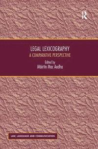 bokomslag Legal Lexicography