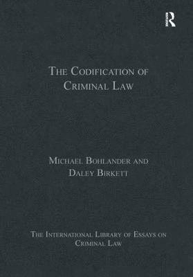 bokomslag The Codification of Criminal Law