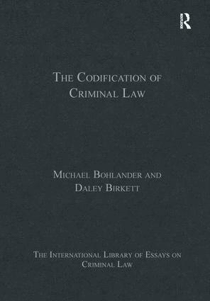 The Codification of Criminal Law 1