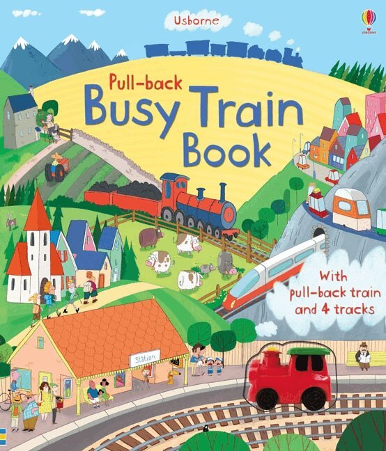 Fiona Watt - Pull-back Busy Train Book, Kartonnage