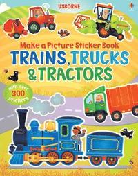 bokomslag Make a Picture Sticker Book Trains, Trucks & Tractors