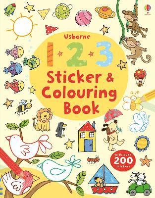 bokomslag 123 Sticker and Colouring book