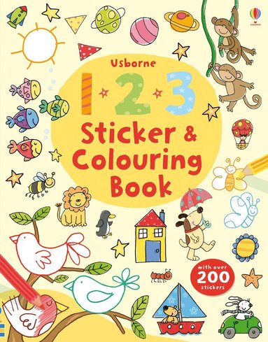 bokomslag 123 Sticker and Colouring book