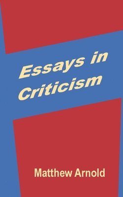 bokomslag Essays in Criticism