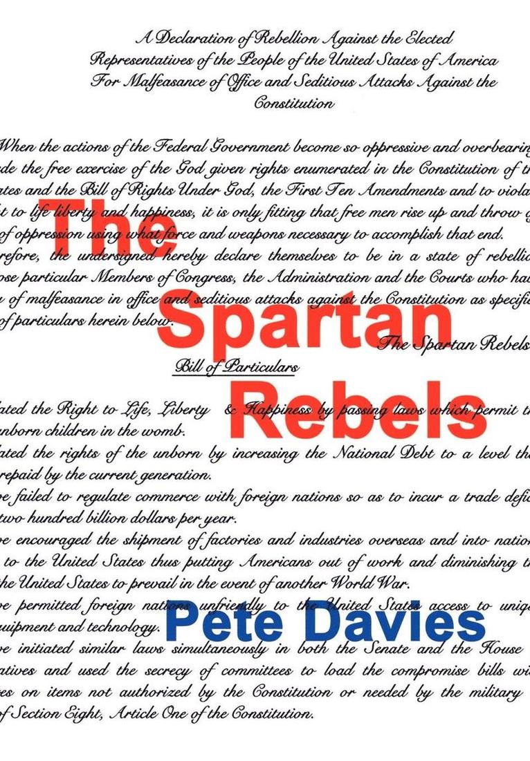 Pete Davies - Spartan Rebels, Inbunden