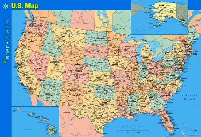 U.S. Map SparkCharts