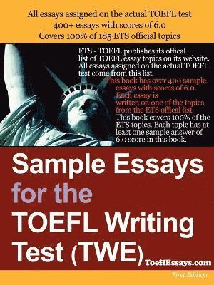 anonymous - Sample Essays for the TOEFL Writing Test (TWE), Häftad
