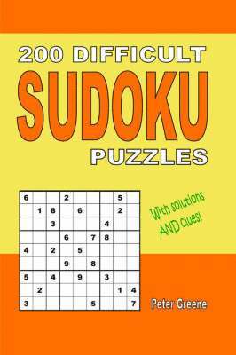 Peter Greene - 200 Difficult Sudoku Puzzles, Häftad
