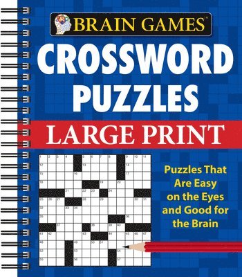 Brain Games - Crossword Puzzles - Large Print (Blue) 1