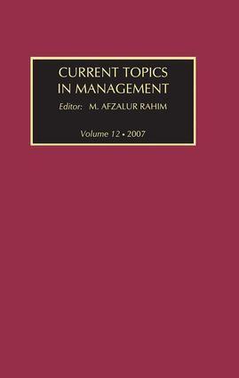 M. Afzalur Rahim - Current Topics in Management, Inbunden