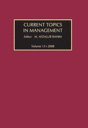 M. Afzalur Rahim - Current Topics in Management, Inbunden