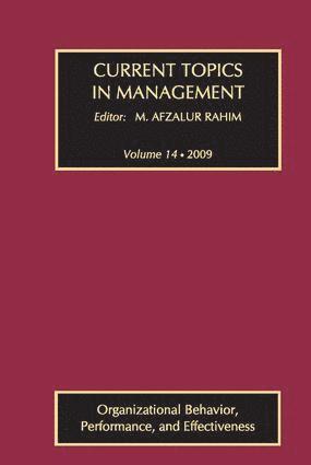M. Afzalur Rahim, M. Afzalur Rahim - Current Topics in Management, Inbunden