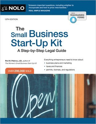 Peri Pakroo - The Small Business Start-Up Kit: A Step-By-Step Legal Guide, Häftad