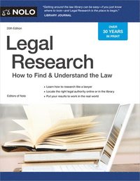 bokomslag Legal Research: How to Find & Understand the Law