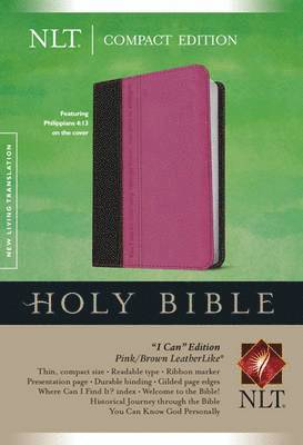 NLT Compact Edition Bible Tutone Pink/Brown 1