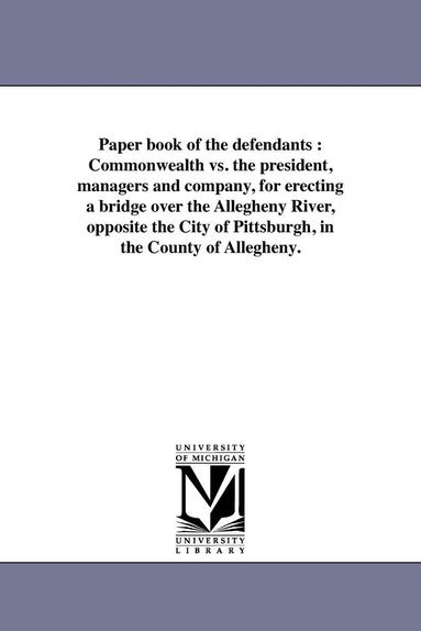 bokomslag Paper book of the defendants