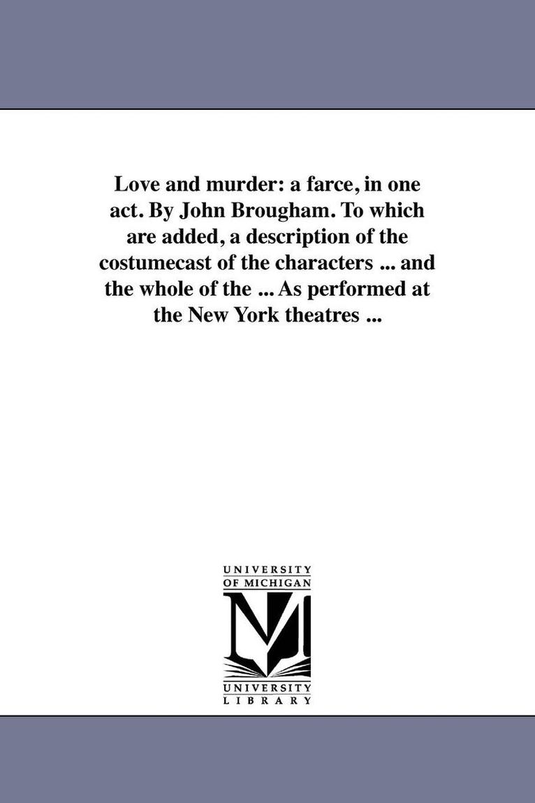 Love and murder 1