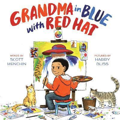 Grandma in Blue with Red Hat 1