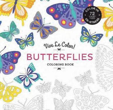 bokomslag Vive Le Color! Butterflies (Coloring Book)