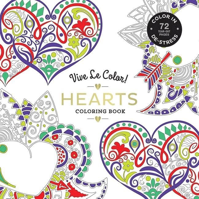 Vive Le Color! Hearts (Adult Coloring Book) 1