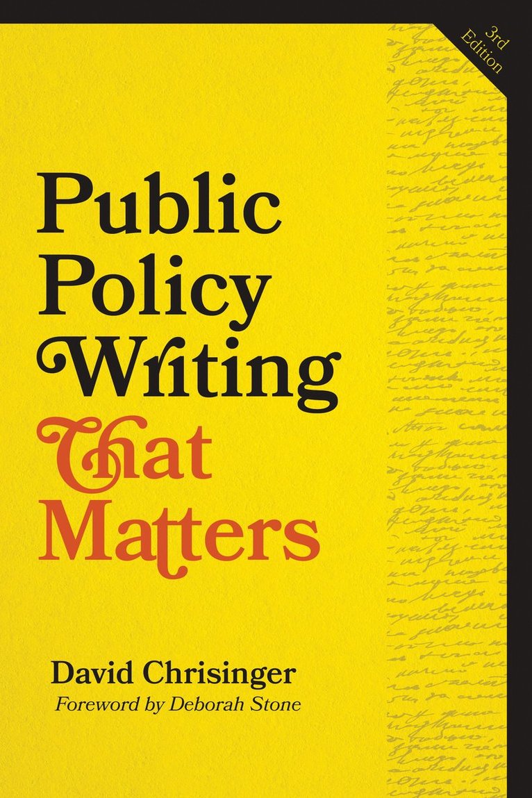 David Chrisinger, David (Communications Analyst) Chrisinger - Public Policy Writing That Matters, Häftad