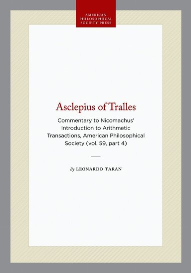 Leonardo Taran - Asclepius of Tralles, Häftad
