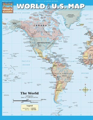 World & U.S. Map: A Quickstudy Laminated Refefence Guide 1