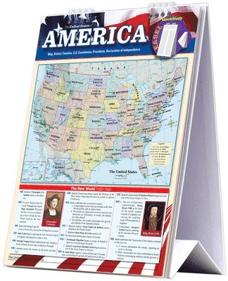 America - History Easel Book: A Quickstudy Reference Tool with a Us Map, History Timeline, Us Constitution, Presidents & Declaration of Independence