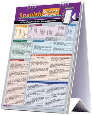 Dora Romero, William Bengston - Spanish Grammar & Vocabulary Easel Book: A Quickstudy Reference Tool for School, Work & Language Barriers, Häftad