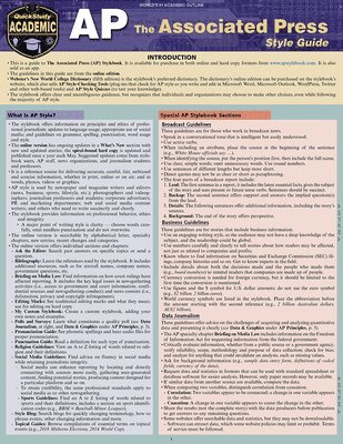 bokomslag AP - Associated Press Style Guide: A Quickstudy Laminated Reference