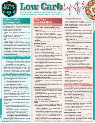 Low Carb Lifestyle: A Quickstudy Laminated Reference 1