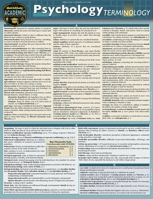 Regina Snyder - Psychology Terminology: A Quickstudy Laminated Reference Guide, Häftad