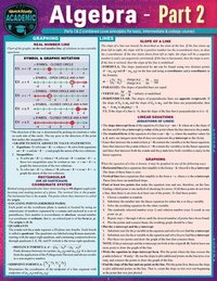 bokomslag Algebra Part 2: A Quickstudy Laminated Reference Guide