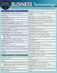 bokomslag Business Terminology: A Quickstudy Laminated Reference Guide