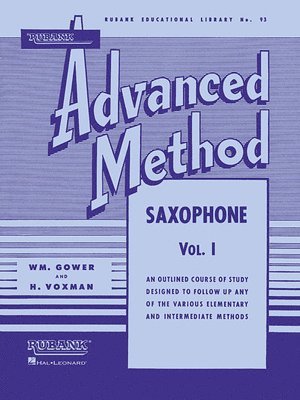 bokomslag Rubank Advanced Method - Saxophone Vol. 1 (Rubank Educational Library 93) - Saxophone Music Book F